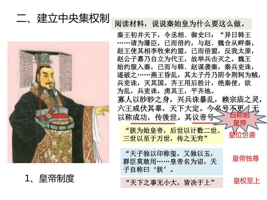 杭州市初中歷史與社會教研組長培訓資料秦始皇開創大一統帝業共14張