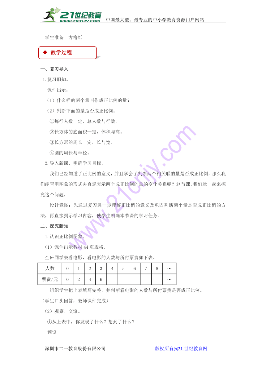 北师大版小学六年级数学下《画一画》教学设计