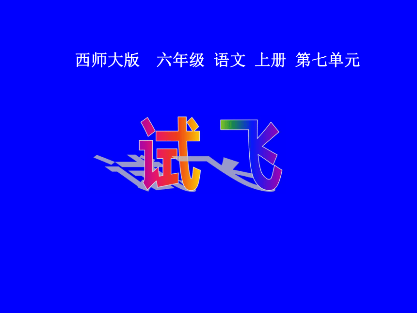 《试飞》课件