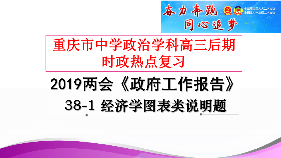 重庆市中学政治学科高三后期时政热点复习 2019两会《政府工作报告》图表类主观题(共32张PPT)