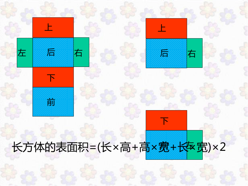 人教版小学五年级数学下 3 长方体和正方体的表面积 课件