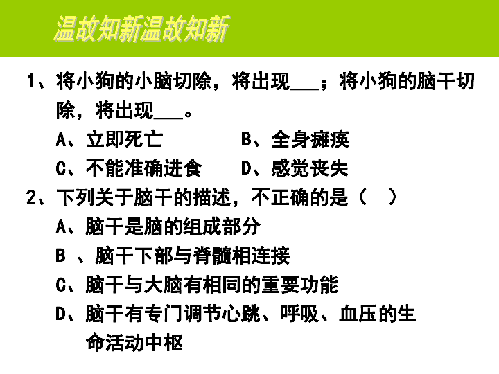 人教版七年级生物下册4．6．3神经调节的基本方式课件 （共31张PPT）