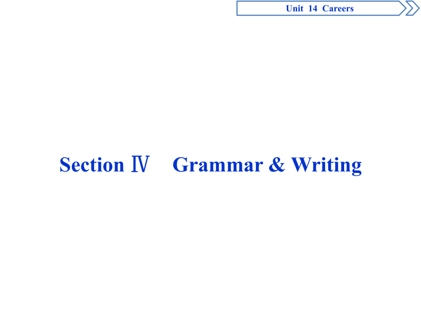北师大版必修5同步教学课件：Unit 14  Careers Section Ⅳ　Grammar & Writing课件