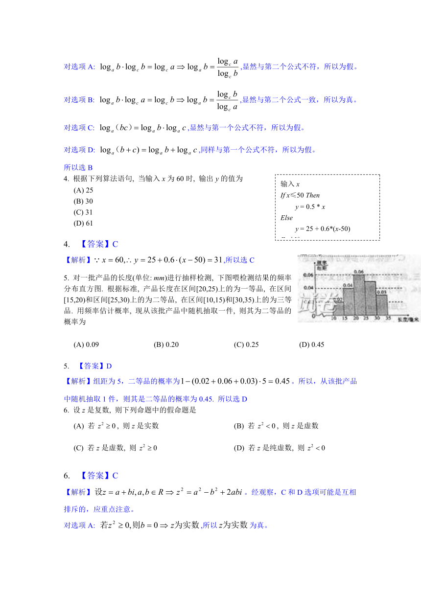 2013年高考真题——文科数学（陕西卷）原创解析