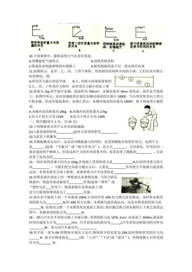 辽宁省昌图县2020-2021学年八年级下学期期末考试物理试题（word版）含答案