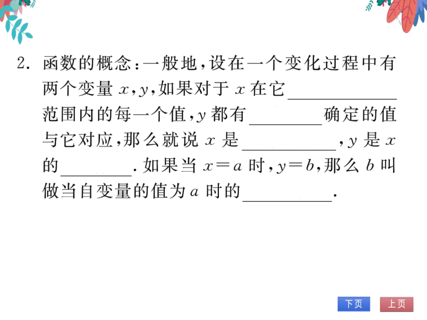 【沪科版】数学八年级上册 12.1函数第1课时变数与含量 习题课件