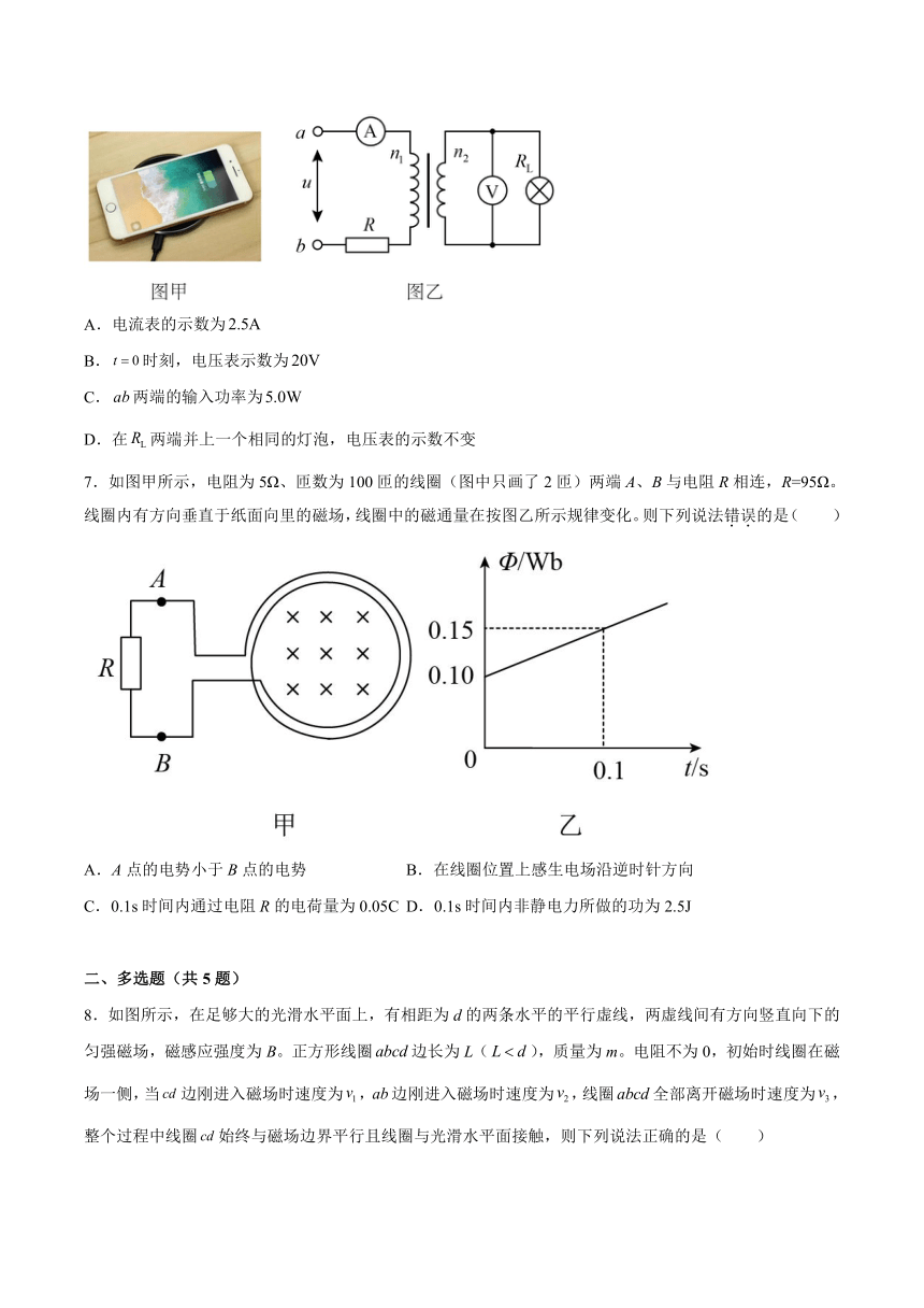2022届高三物理一轮复习电磁感应与交变电流综合测试卷(word含答案)