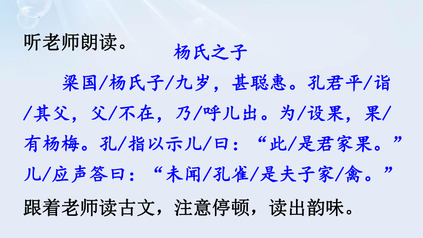 21《杨氏之子 课件(共30张ppt)_21世纪教育网,21教育