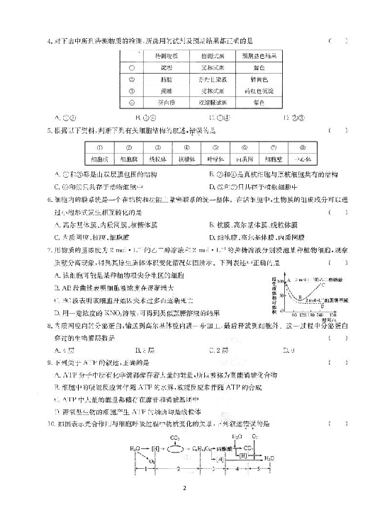 山东省东明县2018-2019学年高一下学期6月月考生物试题 扫描版