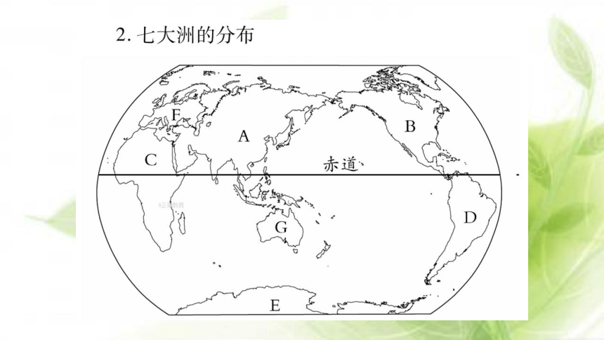 2018届中考地理（湘教版）教材系统复习课件： 世界的海陆分布