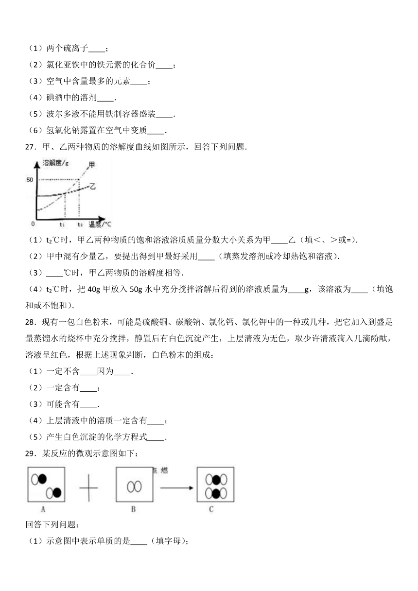 2017年湖南省邵阳市邵阳县中考化学一模试卷（解析版）