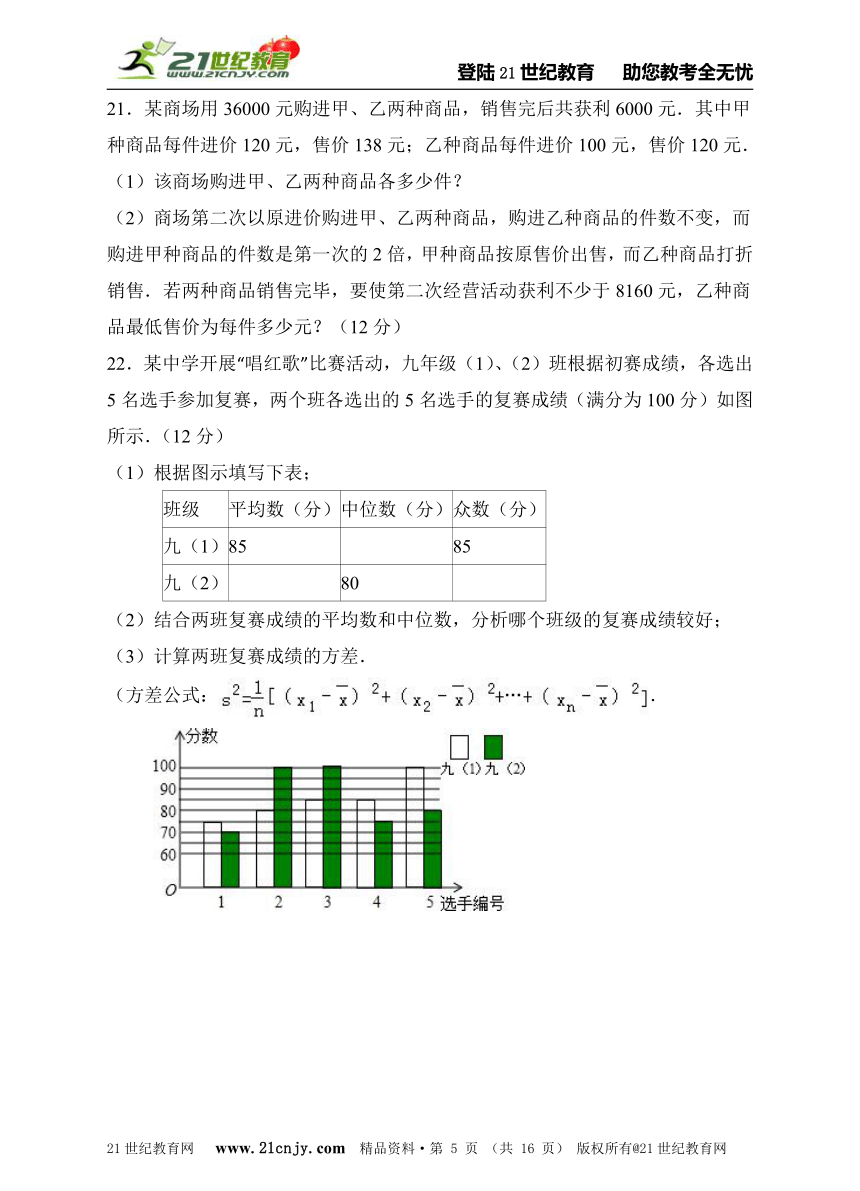 2014年广州市中考数学模拟试题1