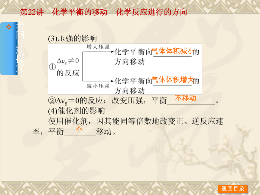 2014年高考化学【新课标人教通用，一轮基础查漏补缺】第22讲　化学平衡的移动　化学反应进行的方向