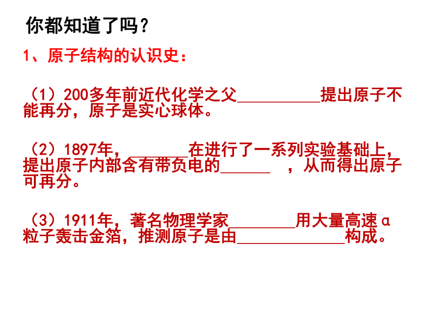 3.1.1 原子的结构