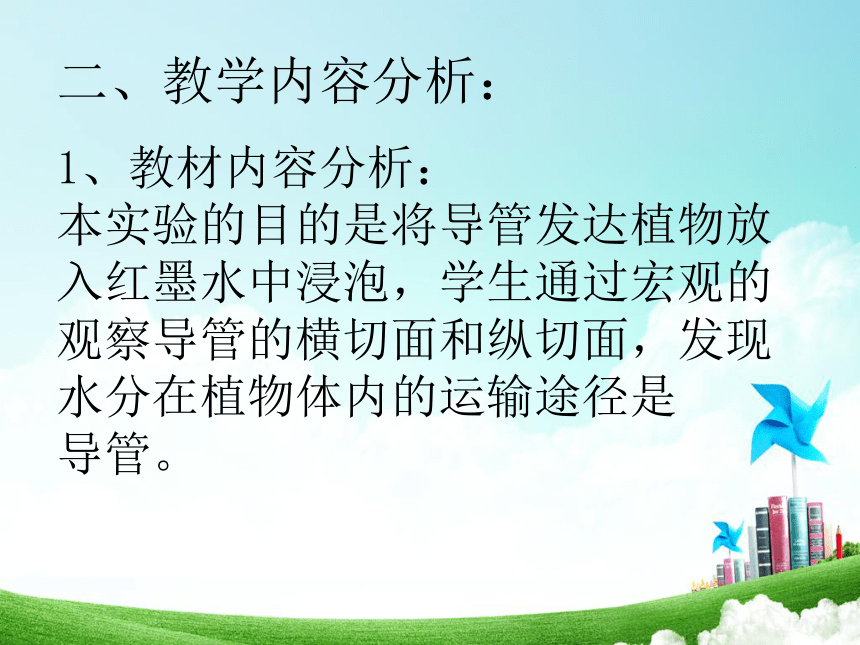 人教版七年级生物上册  第三单元第三章 绿色植物与生物圈的水循环 说课课件（18张PPT）