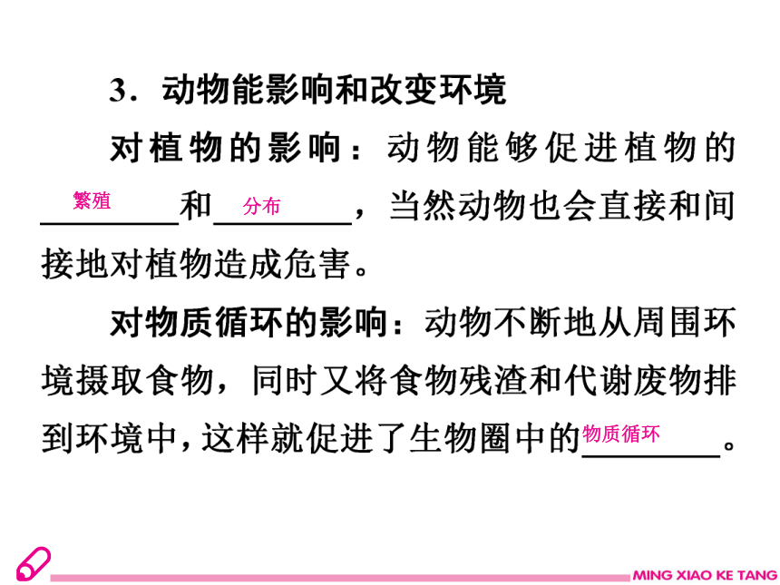 2019年秋八年生物北师大版上册课件：17.1动物在生物圈中的作用（22张ppt）