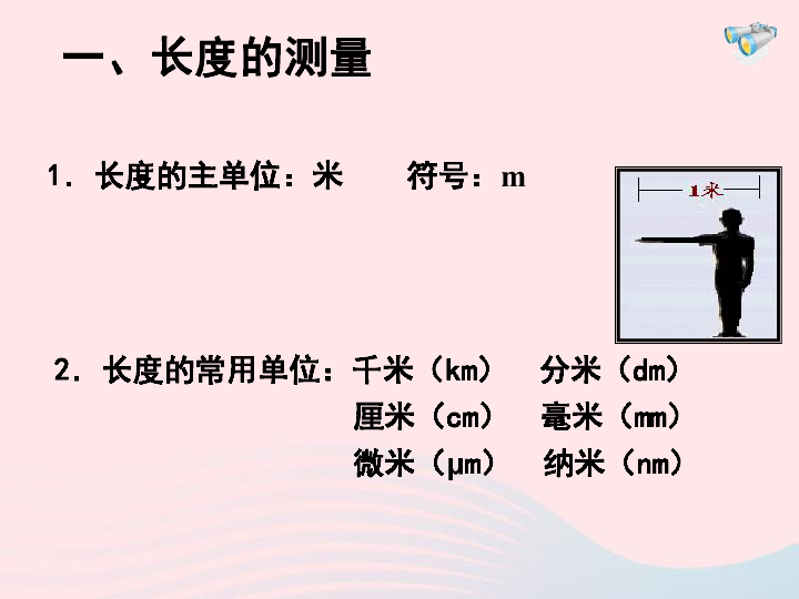 人教版八年级物理上册1.1长度和时间的测量课件(21张)