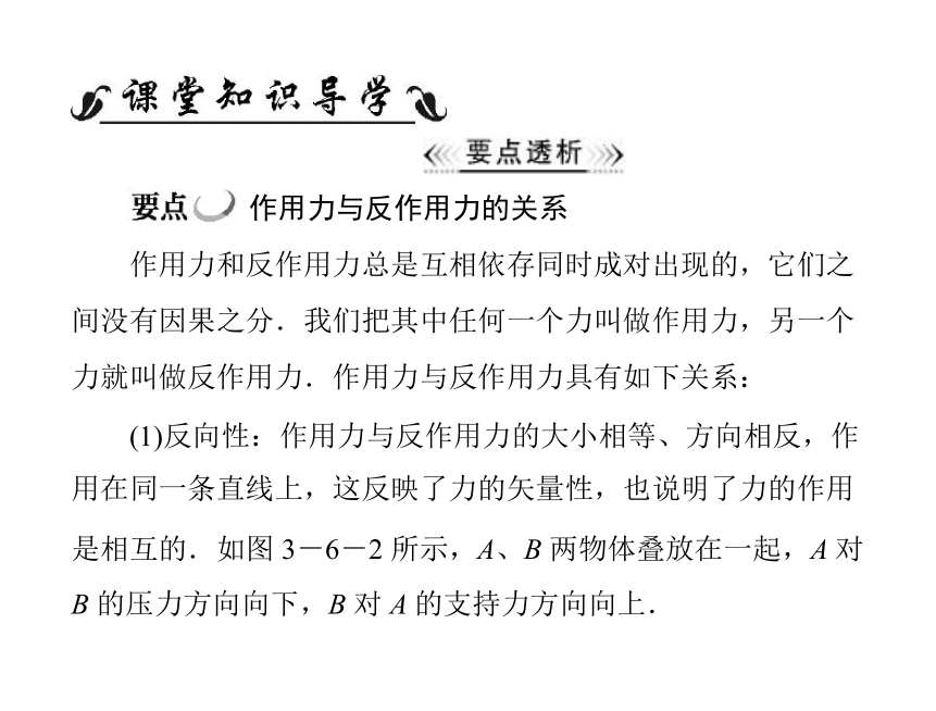 2011年《随堂优化训练物理 》广东教育版必修一第三章 第六节 作用力与反作用力