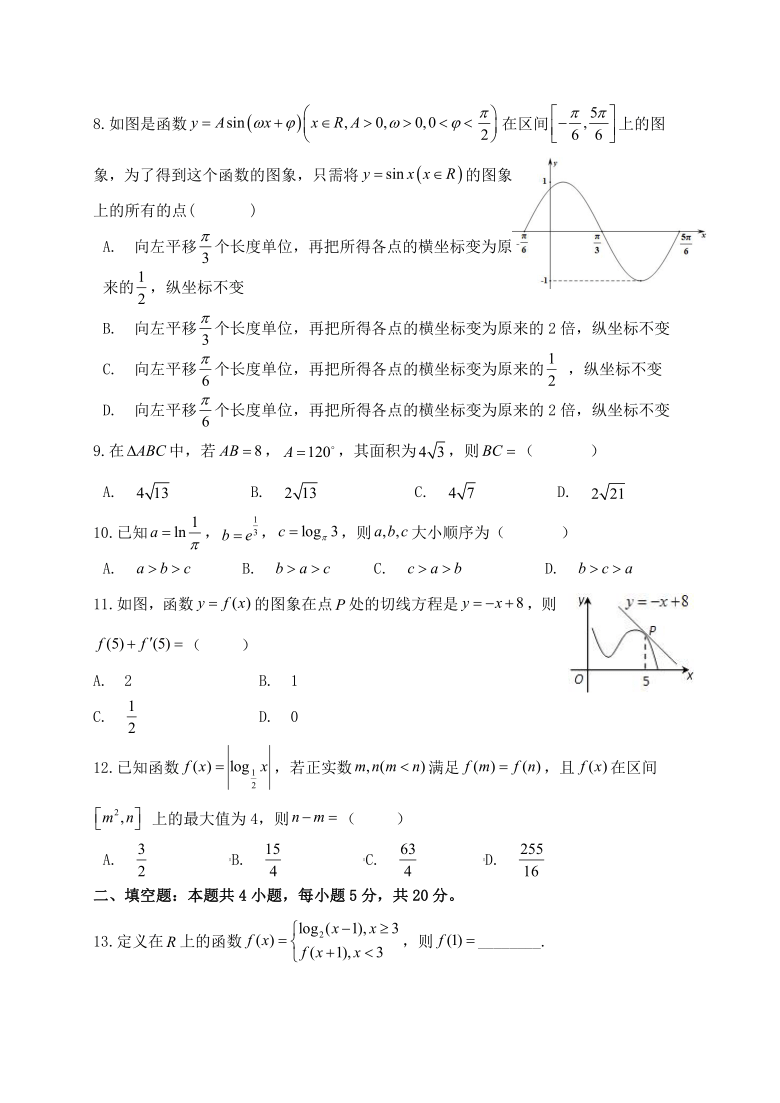 陕西省渭南市大荔高中2021届高三第二次质量检测数学（文）试题 Word版含答案