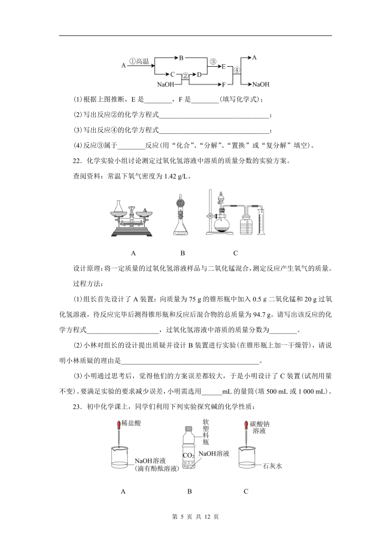 黑龙江省齐齐哈尔市2019-2020学年九年级第二学期人教版化学下册期中测试题（word版 含解析答案）