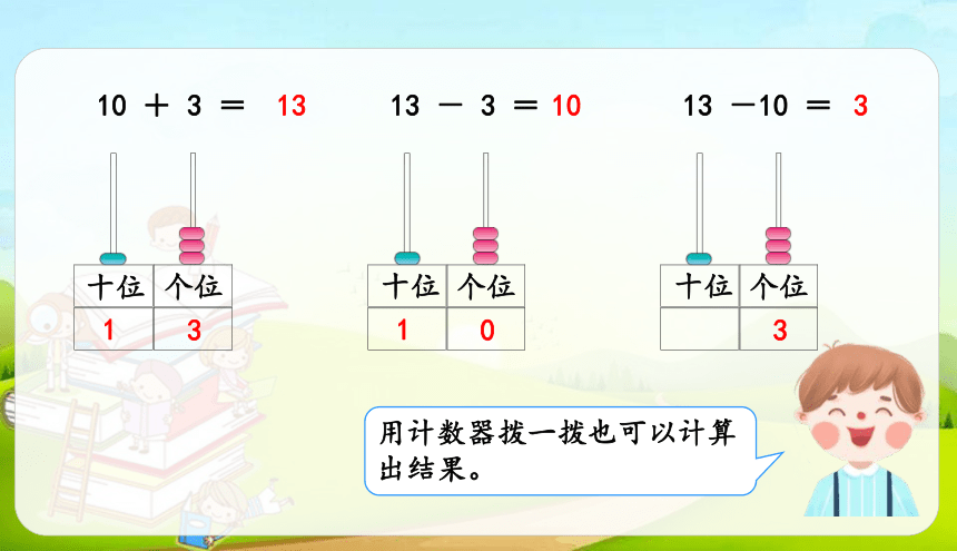 人教版数学一年级上册6.3  10加几、十几加几和相应的减法  课件（15张ppt）