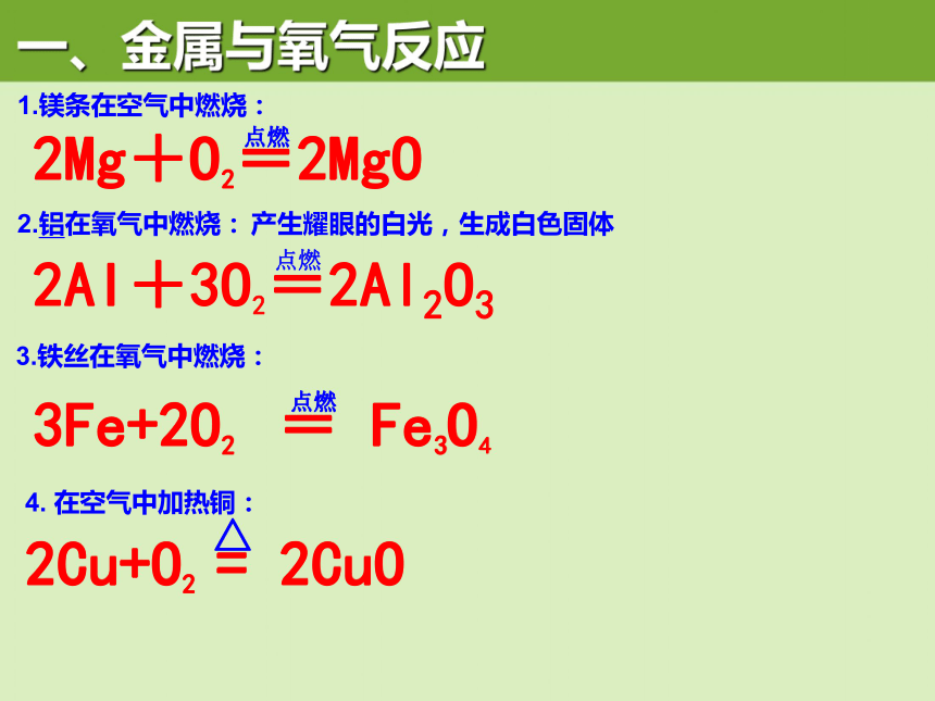 第二节 金属的化学性质 课件（22张PPT）