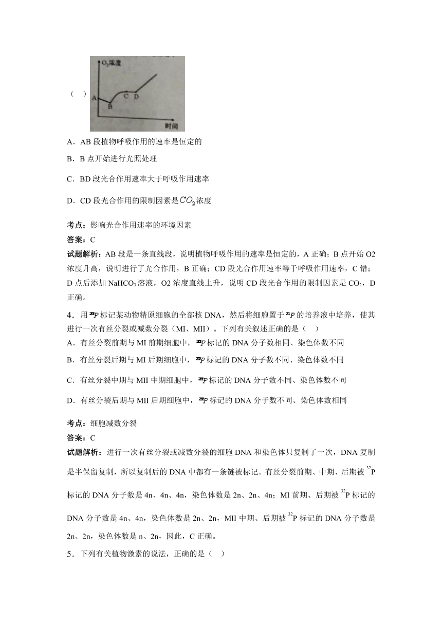 2016年广东省佛山市高三下学期第二次模拟考试理综生物试卷（解析版）