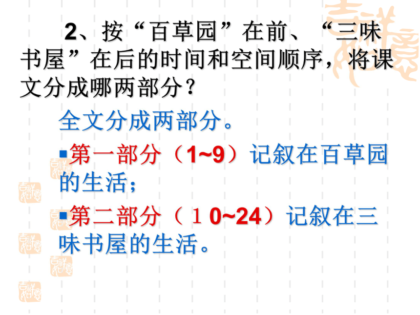 人教版语文七年级下册课件：1.从百草园到三味书屋课件