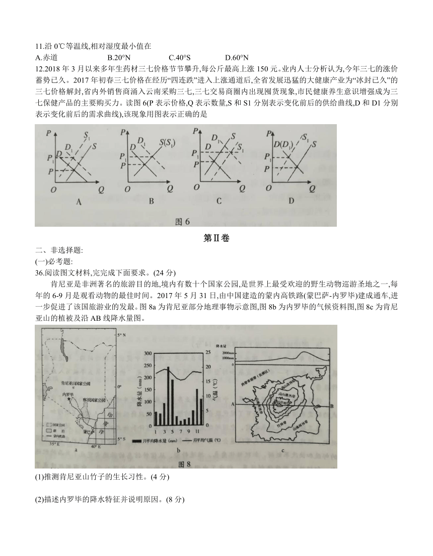 湖南省衡阳市2018届高三第二次联考（二模）文综地理