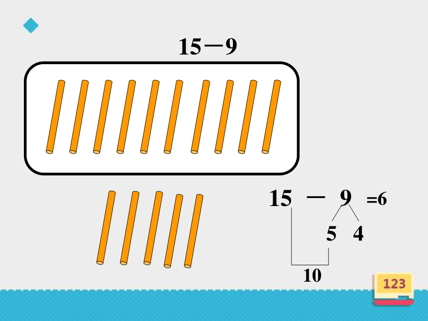 数学一年级下人教版2.1 十几减9课件（15张）