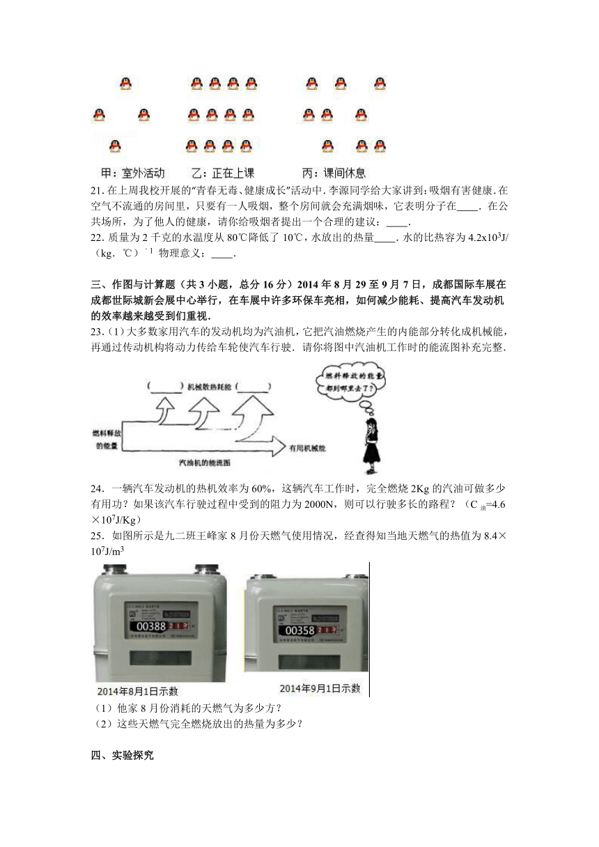 四川省成都市都江堰市玉堂中学2017届九年级（上）月考物理试卷（9月份）（解析版）