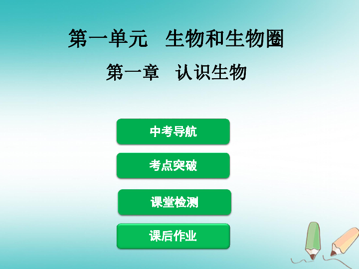 第一单元第一章认识生物复习课件 66张