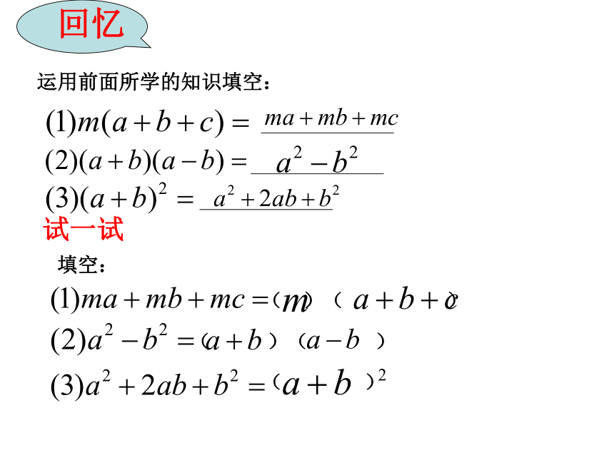 12.5 因式分解（1）--提公因式法分解因式课件