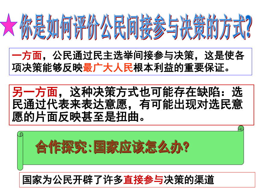 人教版必修二政治生活民主决策：做出最佳选择（共27张）