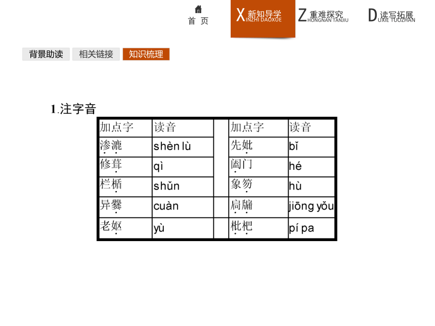 语文版必修1同步教学课件：16 项脊轩志