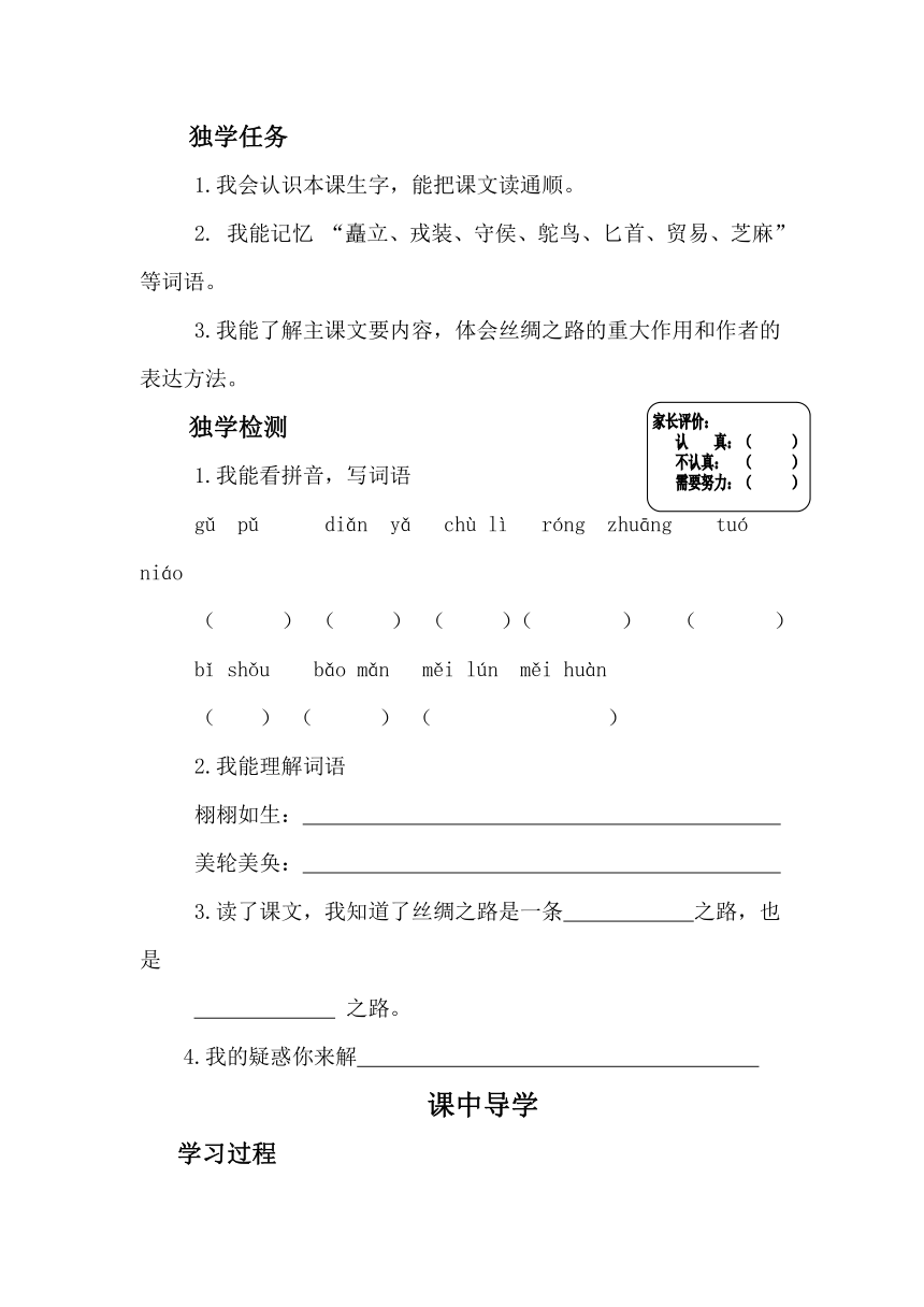 ﹡丝绸之路    导学案