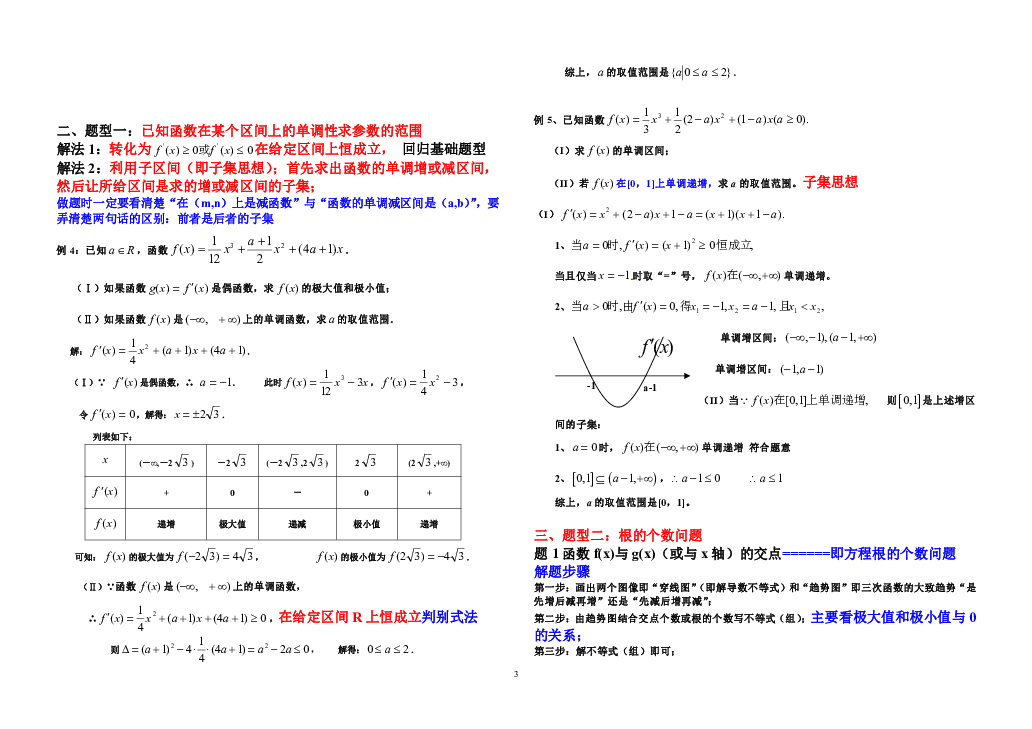 导数各类题型方法总结(绝对经典)(1)