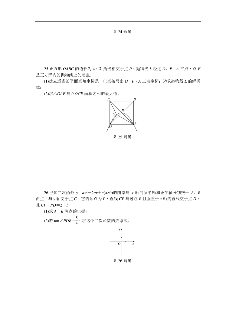 2021年中考数学二轮复习 二次函数专题（Word版 含答案）