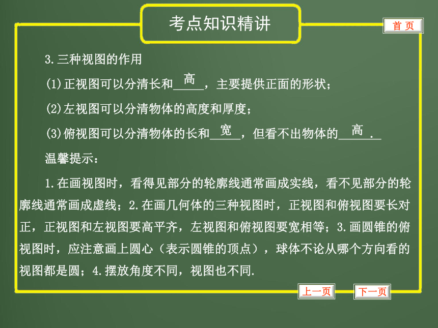 2012年中考数学专题复习第七章《视图、投影及图形的变换》第29讲 视图与投影