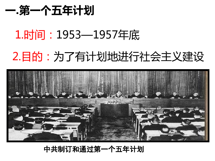 第4课  新中国工业化的起步和人民代表大会制度的确立 课件（27张PPT）