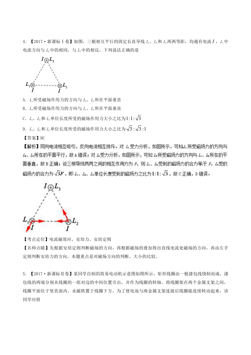 专题10磁场-三年高考（2016-2018）物理试题分项版解析