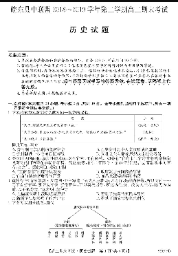 安徽省皖东县中联盟2018-2019学年高二下学期期末考试历史试题 PDF版含答案