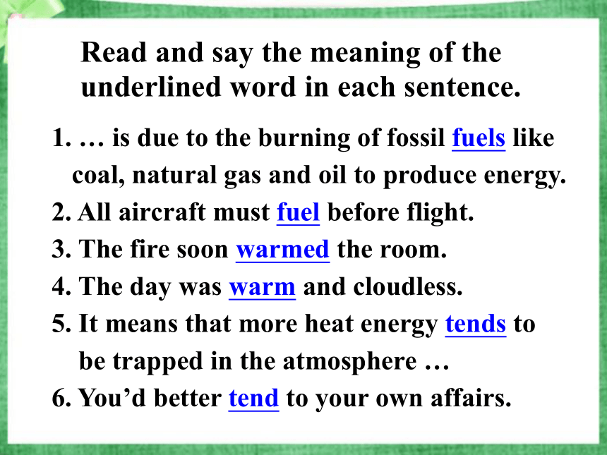 Unit 4 Global warming Useful words and expressions 课件（共46张PPT）