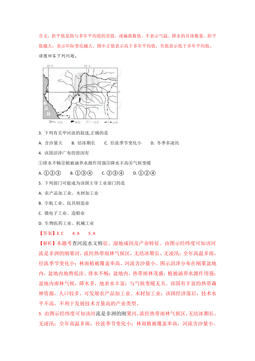 陕西省宝鸡市2018届高三教学质量检测（二）地理试题含解析