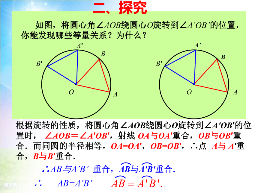 24.1.3弧、弦、圆心角（共20张ppt）