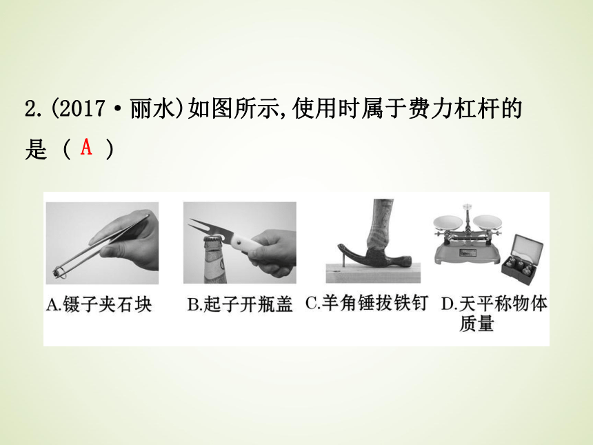 浙教版九年级科学中考复习课件：简单机械