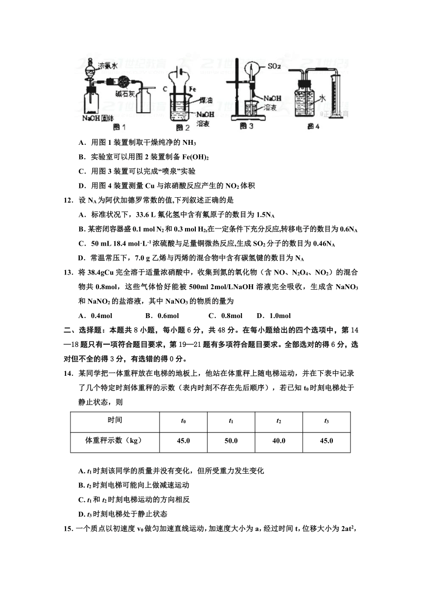 吉林省舒兰市第一高级中学2018届高三第二次月考理科综合试卷