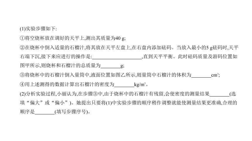 2021年物理中考复习河南专用 专题五　质量和密度课件（78张PPT）