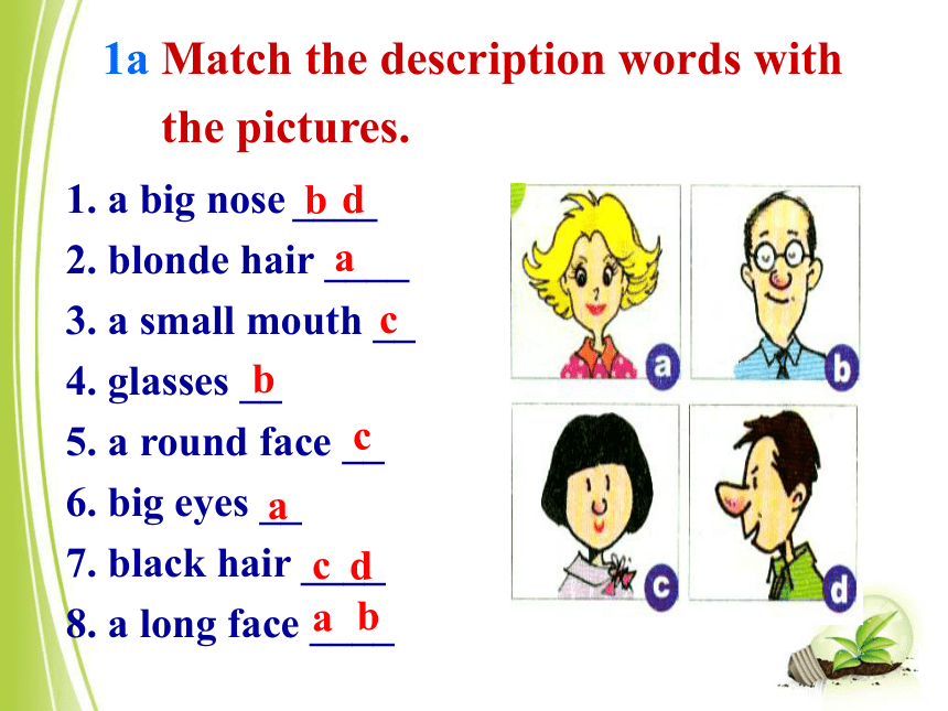 Unit 1  What does he look like ？Section B课件