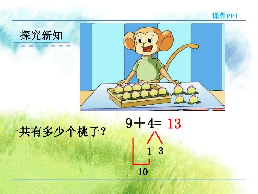 数学一年级上苏教版9加几 课件(共35张PPT)